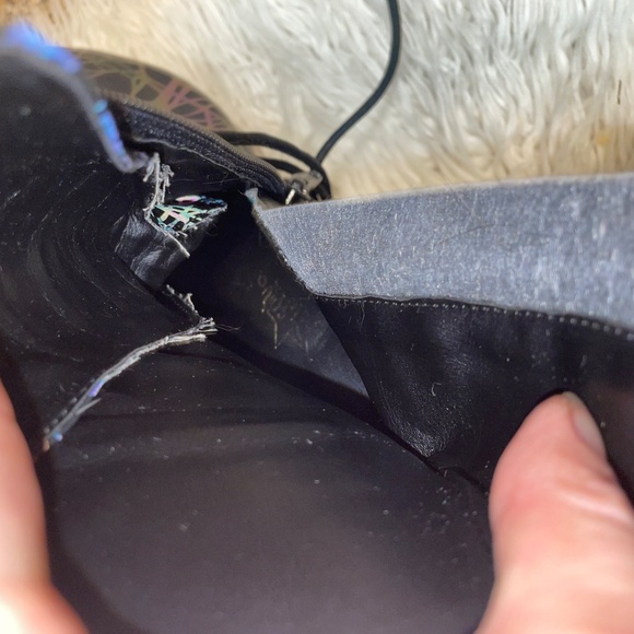 Pleaser ADORE-1020REFL, Exotic Lace-Up Front Ankle Boot Stripper **DAMAGED** - Picture 8 of 15